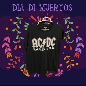 VINTAGE BAND TEE BLACK AC/DC GRAPHIC TSHIRT, MENS XL, EUC